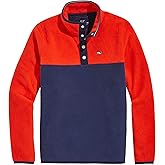 vineyard vines boys Color Blocked Harbor Fleece Quarter-snap