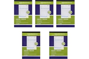 Online Best Service 5 Pack Large Sales Order Book Receipt Invoice Duplicate Carbonless 50 Sets 5.9/16" X 8.7/16"