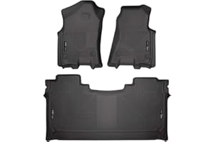 Husky Liners - Weatherbeater Floor Mats | Fits 2019 - 2024 Ram 1500 Crew Cab w/ Factory Underseat Storage | Front & 2nd Row, 3 pcs. | Black - 94001