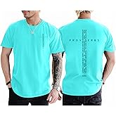 Lubpow Christian Shirts for Men Vintage Religious Cross Bible Verse T-Shirt Jesus Faith Tshirt Inspirational Graphic Tees