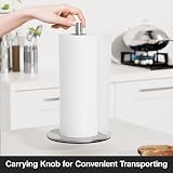 Niffgaff Kitchen Roll Holder Stainless Steel Silver Free Standing Organizer view 3