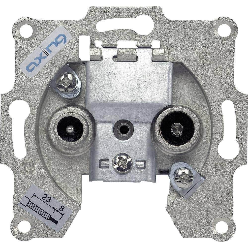 Axing BSD 4-07 antenna wall outlet socket loop-through type with 7 dB tap loss (5-1006 MHz) for coaxial cable