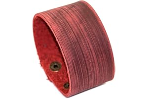 Pitmmord Punk Rock Wide Faux Leather Wristband Retro Adjustable Snap Bracelet Arm Band Cuff Bracelet