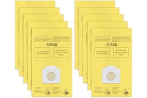 PETOX 50558 Vacuum Cleaner Bags Replacement for Kenmore Canister Type C/Q 5055, 50555, 50557, 50558 and Pana·sonic Type C-5, C-18, 200 Series, 400 Series, 600 Series, 800 Seires Vacuum - 10 Pack