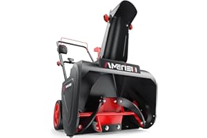 AMERISUN 21-Inch 15-Amp Electric Snow Blower, Corded Snow Thrower with LED Light, 180° Rotating Chute, 30-Ft Throw, 8-in Wheels for Driveways & Sidewalks