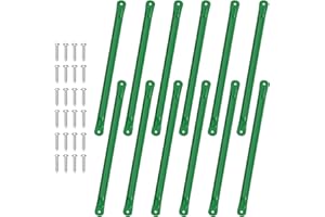 SUNSHINE FARMRE 21 Inch Monkey Bars Kit Playground Monkey Bar Ladder Rungs for Backyard Kids Indoor Outdoor Metal Monkey Bars Swing Set Playset Accessories (12 Pcs, Green)