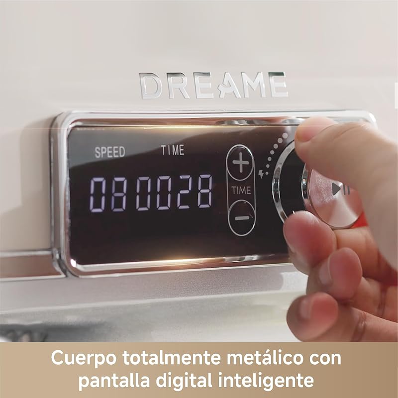 Misturadora de massa BioKnead™, sistema patenteado de duplo anzol e motor DC silencioso de 800 W com taça de 6 L, ecrã digital, 12 velocidades e acessórios para qualquer tarefa