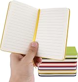 Lefute A6 Notebooks Pocket Notebook Hardback 160 Pages Yellow PU Leather view 6