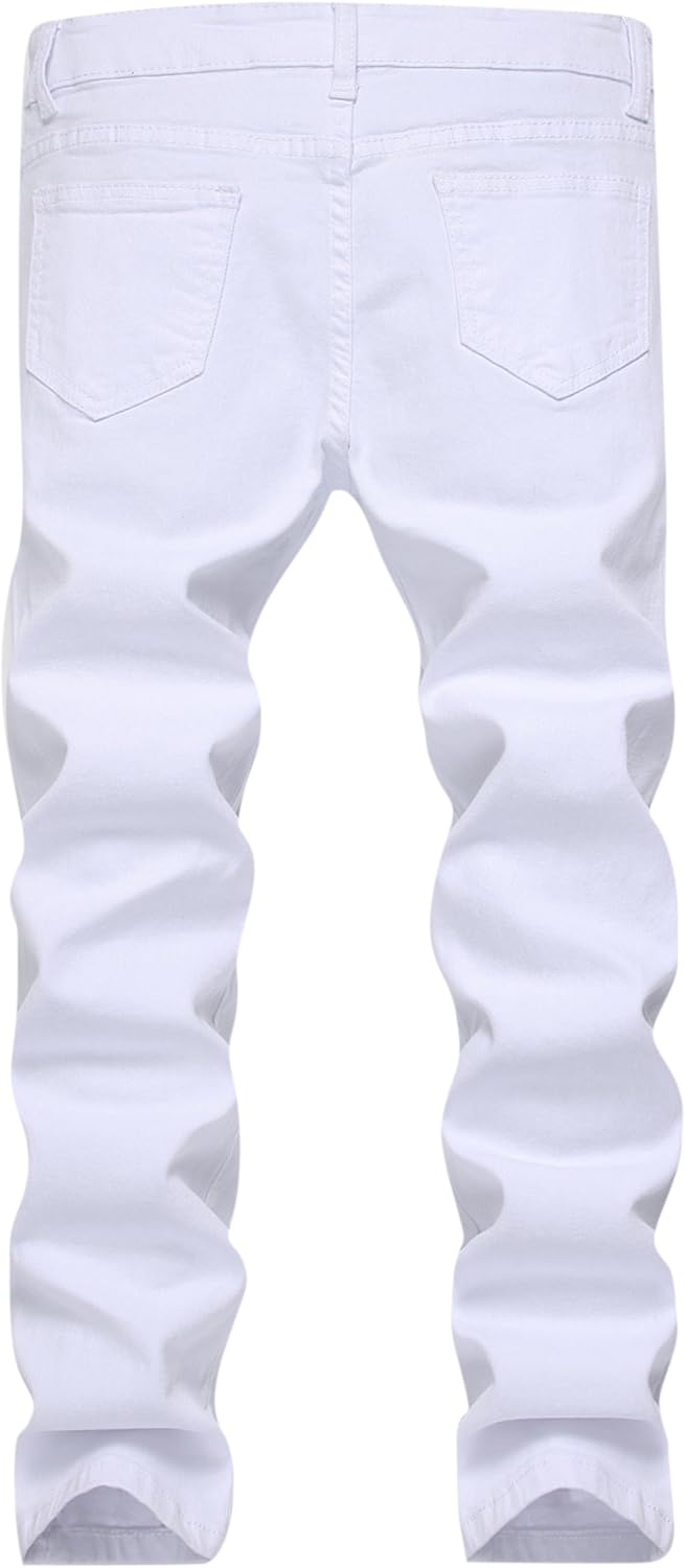 Boy's Skinny Fit Stretch Fashion Jeans Pants: Clothing