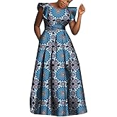 LONLISCO African Dresses for Women Slim Sexy Skirt African Print for Daily Party