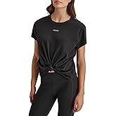 DKNY Women's Short Sleeve T-Shirt, Black, X-Small