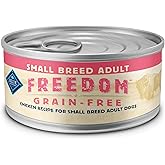 Blue Buffalo Freedom Grain-Free Small Breed Wet Dog Food, Supports High Energy Needs, Made in the USA With Natural Ingredients, Chicken, 5.5-oz Cans ( 24 Count)