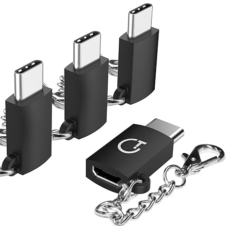 USB C Adapter, Type C Adapter Gritin 4 Stücke Premium USB Typ C auf Micro USB Adapter für MacBook Pro, Nexus 5X, Nexus 6P, HT