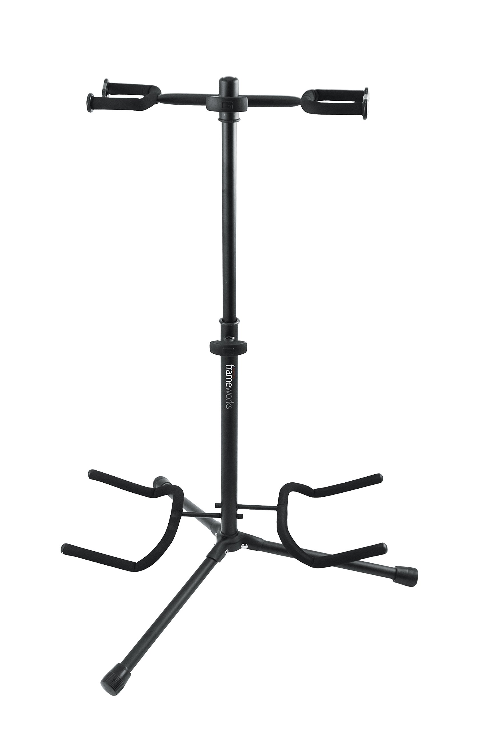 Double Guitar Stand Stage Acoustic Electric Black Stands Gator