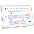 Digital Calendar, 15.6inch Smart WiFi Digital Calendar&Chore Chart, 1920 * 1080 IPS Touch Screen HD Display for Family Schedules, Wall-Mounted, Share Moments Instantly from Anywhere (White, 15.6 inch)