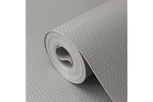 wohomuke Kitchen Shelf Liners, Drawer Mats, Fridge Mats 15 inch x 20 ft for Cabinets, Cupboard, Refrigerator, Desk (Light Gra