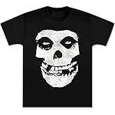 Misfits Shirt Distressed Skull Logo Graphic Printing for Youth Man Vintage Tee Shirt Women Fit Classic Short Sleeve Black
