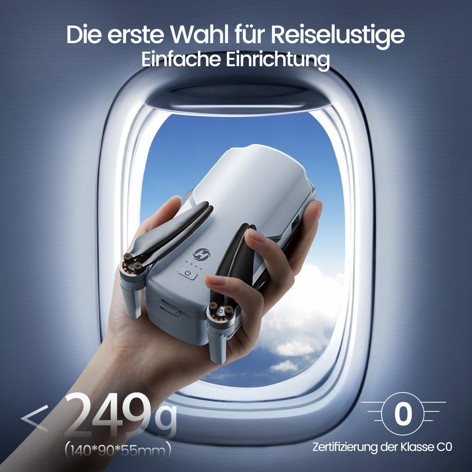 Holy Stone HS360E GPS Drohne mit Kamera 4K EIS für Erwachsene, 6KM FPV Bildübertragung, 30 Min. Lange Flugzeit, GPS Folgen, Auto Rückkehr, unter 249g profi Kameradrohne Anfänger,C0 4