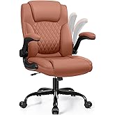 Leather Office Chair, PU Home Computer Desk Chairs with Ergonomic Back Support, 360°Swivel Free,Small Gaming Chair with Wheels and Adjustable Armrests, for Short People Use