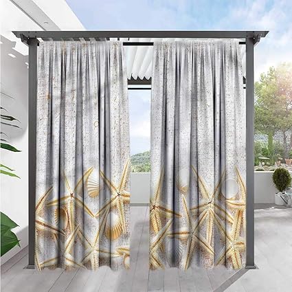Amazon Com Marilds Seashells Outdoor Blackout Curtains Sea