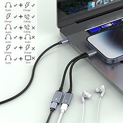 2-in-1 iPhone to Lightning*2 Jack Audio Headphone
