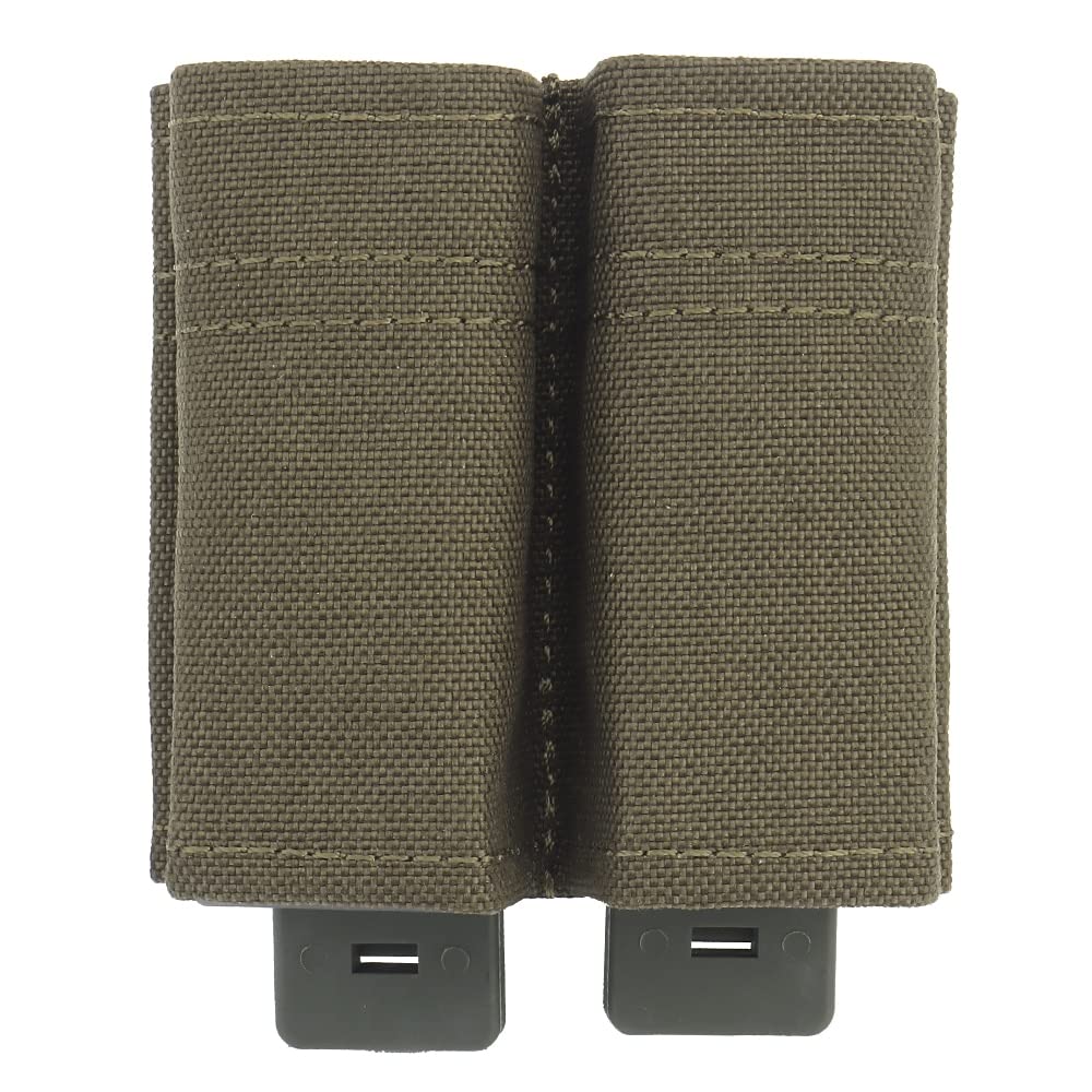 Tactical 1911 Mag Pouch Single Double Magazine Holder Modular Open Top Mag Carrier MOLLE Pouch Laser Cut Airsoft Hunting (Color : MG-F-05-RG, Size : M)