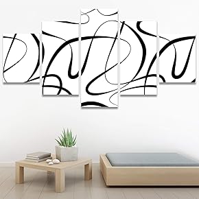 SIGNWIN 5 Panel Canvas Wall Art Modern Art...