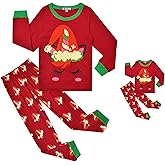 Jxstar Matching Girls & Dolls Pj Set Christmas Pajamas 18 inch Doll Cotton Sleepwear