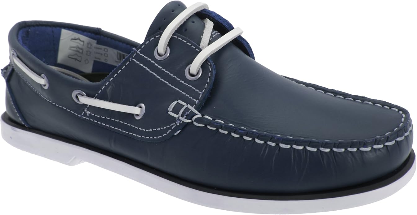 Dek Mens Leather Non Marking Moccasin Boat Shoes Loafers
