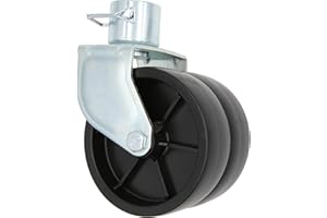 PEAKTOW PTJ0304 2000 Lbs Capacity Dual Trailer Swirl Jack Caster Wheel