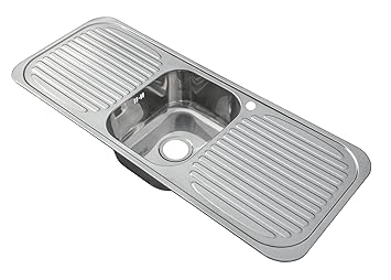 Grand Taps Inset Stainless Steel Single Bowl Kitchen Sink With 2