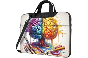 WLKSNBVD Brain Image Laptop Bag for Women Computer Bag Shoulder Laptop Sleeve Business Work Briefcase