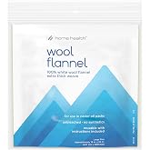 Home Health Wool Flannel - 100% White Wool, Extra Thick Weave, Unbleached, No Synthetics, For Castor Oil Packs, Reusable - Cruelty-Free, Eco-Friendly - Small Size, 12in x 18in