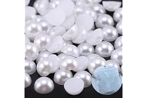 MKLKSDH 10000PCS 3mm Nail Art Flatback Half Round Tiny Pearls White Flatback Pearls for Nails Face Body Make Up Crafts Small Half Pearls Rhinestones for Home DIY Nails Shoes Salon Use