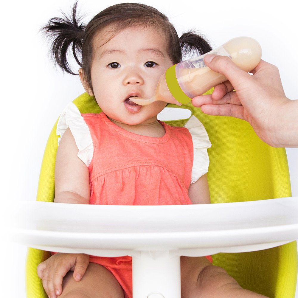 Nuby Muncheez Baby Food Squeeze Feeder With Spoon Transparent