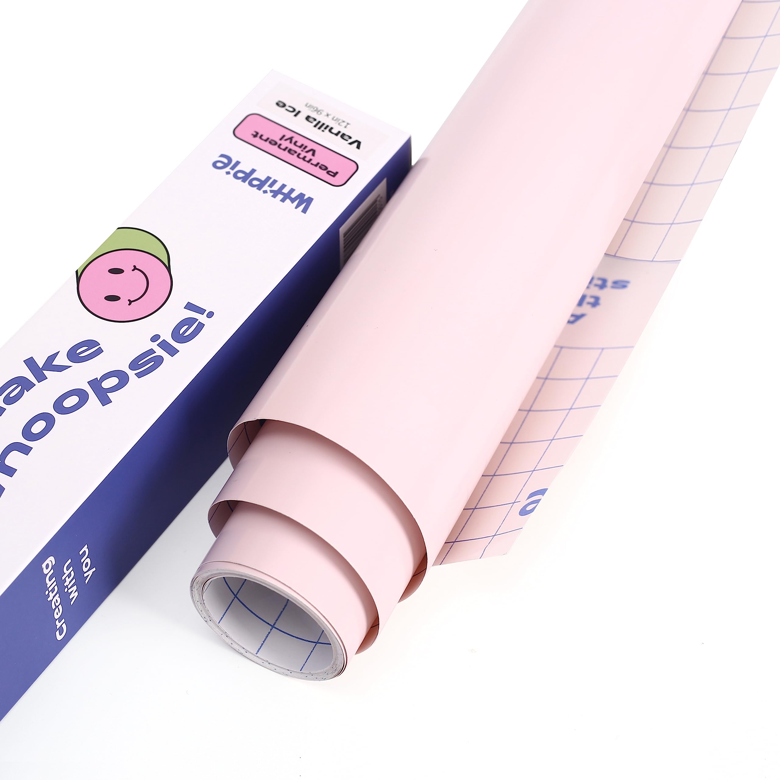 Photo 1 of (***3-Pack***)WHIPPIE Permanent Vinyl - 12" x 8 FT, Pastel Vinyl for Cricut, Adhesive Vinyl Roll for All Cutting Machine, Create Signs, Labels, Home Decal, Craft & Personalize DIY Project, Vanilla Ice