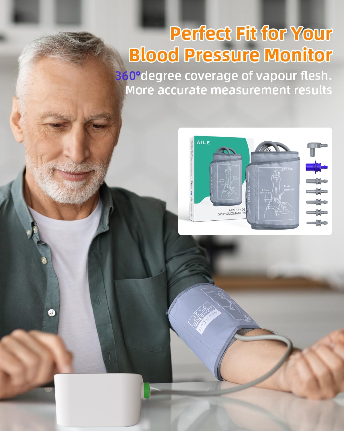 Extra Large Blood Pressure Cuff : AILE Universal 9-21