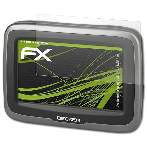 atFoliX Displayfolie für Becker Mamba.4 CE LMU/LMU Plus Spiegelfolie, Spiegeleffekt FX Schutzfolie