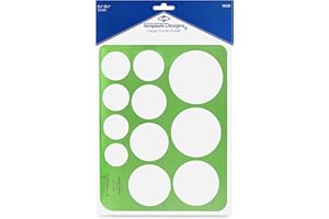 ALVIN, TD1201, Large Circles Guide Template, Drawing and Drafting Tool for Artists, Architects, Design and Drafting, 1.5" to 3.5" Scale