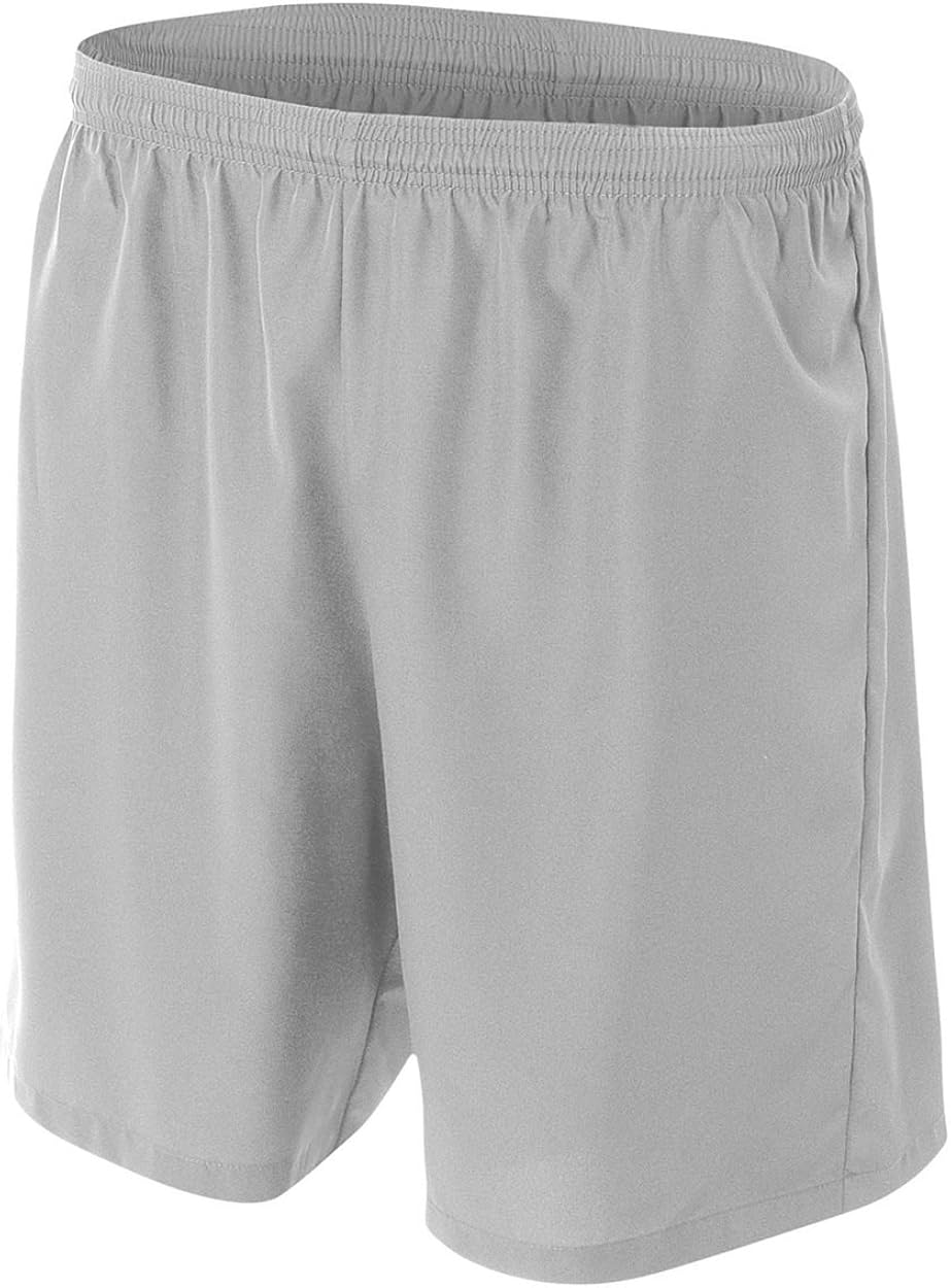 Silver/Grey Adult XL 100% Polyester Woven Soccer Shorts : Clothing