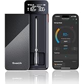 GoveeLife Smart Bluetooth Wireless Meat Thermometer Digital with App Alerts | WiFi Unlimited Range, IP68 Waterproof, Charge Magnetic Base, Timer Mode, Kitchen Thermometer Suitable for BBQ, Grill, Smoker