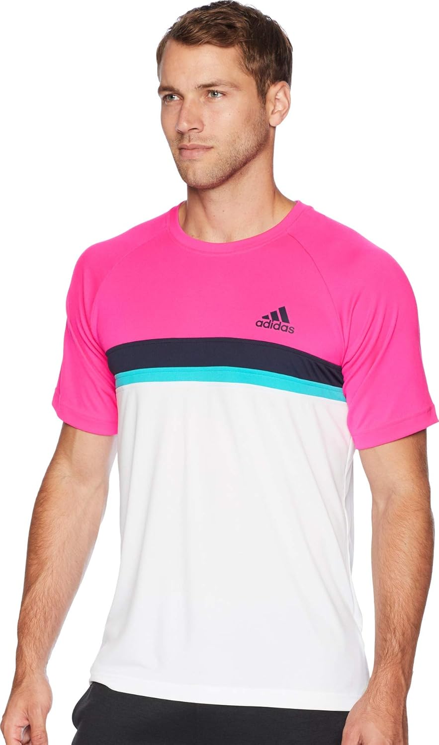 adidas pink tennis shirt
