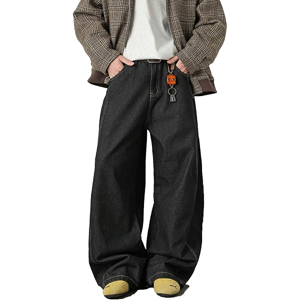 Amazon.com: XYGJZ Men's Baggy Jeans Hip-hop Letter Printed Denim