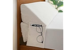 HIGOGOGO King Size Wedge Pillow for Headboard Gap - Multi Functional Mattress Wedge Bed Gap Filler Close The Gap (0-7") Between Your Mattress and Headboard or Wall (Beige 76"x11"x9")