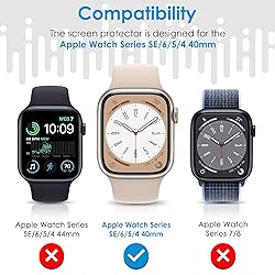 UniqueMe 6 Pack for Apple Watch Screen Protector