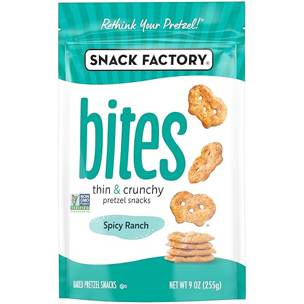 SNACK FACTORY SPICY RANCH BITES, 9 OZ BAG