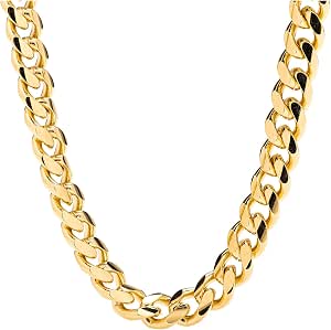 Amazon.com: 9MM Gold Cuban Chain with 