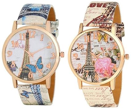Analogue Multicolor Womens and Girls Watch Combo(Pack of 2)