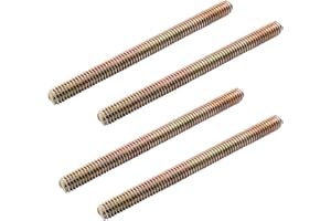 Hordion 8pcs Fully Threaded Rod 5/16"-18, 4" Length, Zinc Plated All Threaded Rods Carbon Steel Thread Screw for Furniture Assembly Fastening