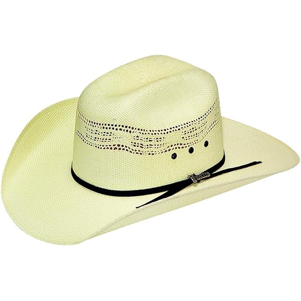 Twister Kids Vented Cattlemans Crease Straw Hat Ivory L at